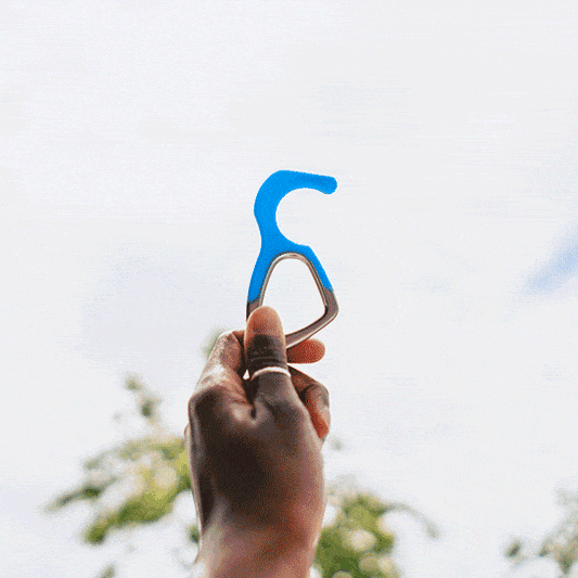 3 Pack of hoo(key)™ - The Only Patented Antimicrobial Silicone No-Touch Keychain Tool - Value Pack Deal!