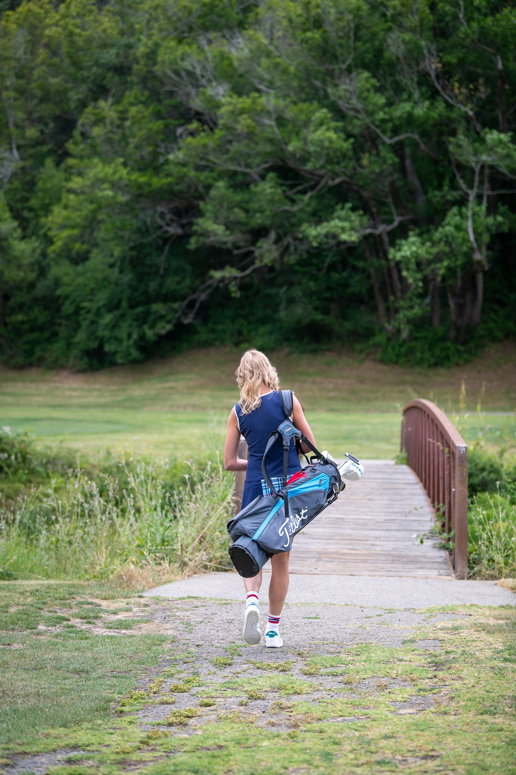 AGGIE BLUE PLAID DRESS