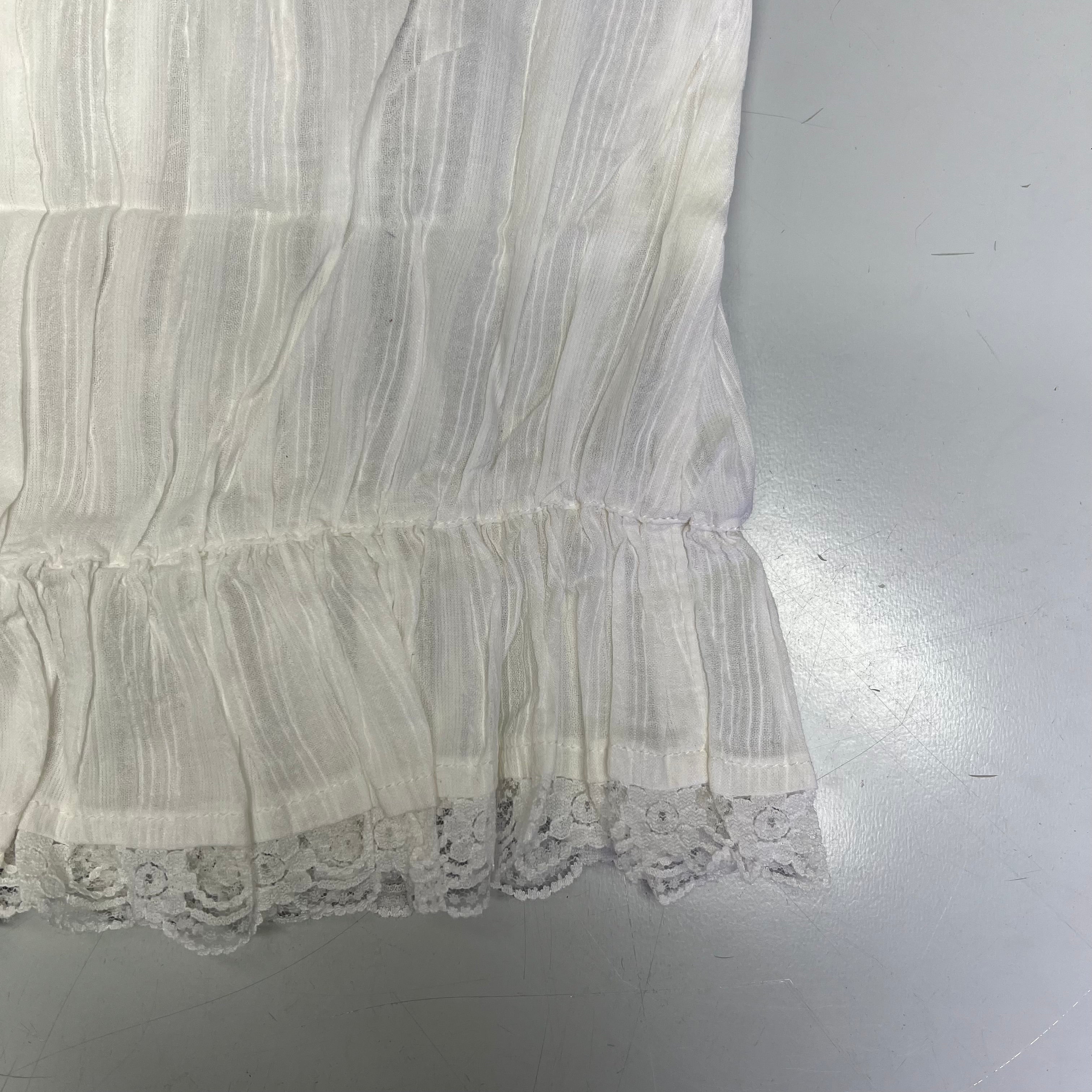 FREE PEOPLE 100% Cotton Alana Lace Tank  Women's Sz XS Clean Ivory 98240930