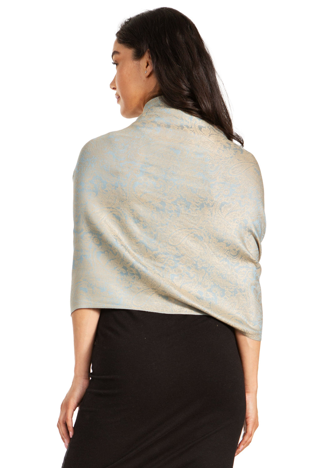 Sakkas 70" x 28" Paisley Self-Design Pashmina Shawl / Wrap / Stole