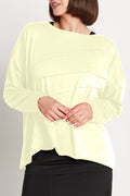 Pima Cotton Tucked Luxury Boxy Tee - Citron