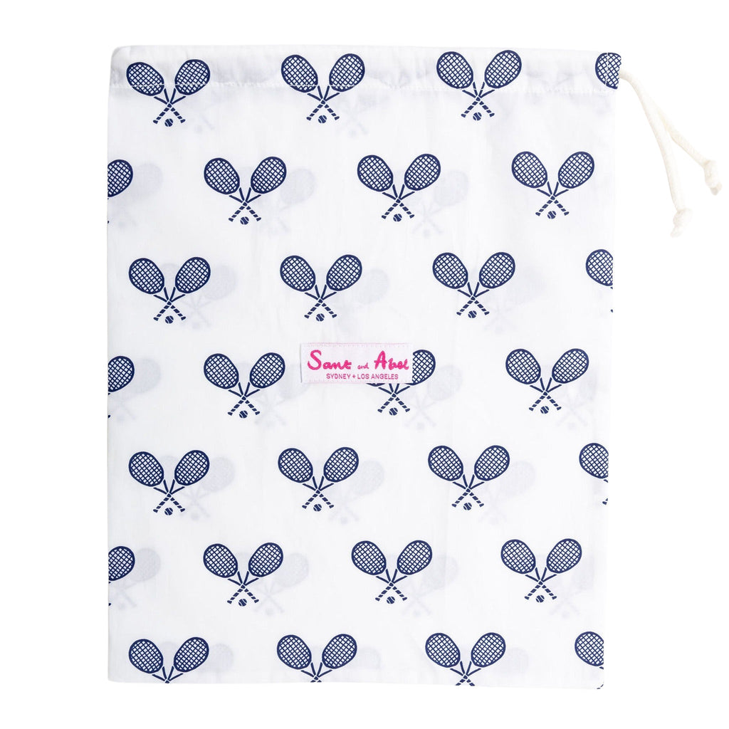 Women's Tennis Navy Night Shirt - Organic Cotton Poplin