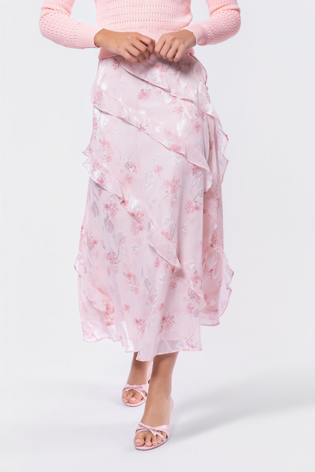 Laurel Skirt (Light Peach Pattern)