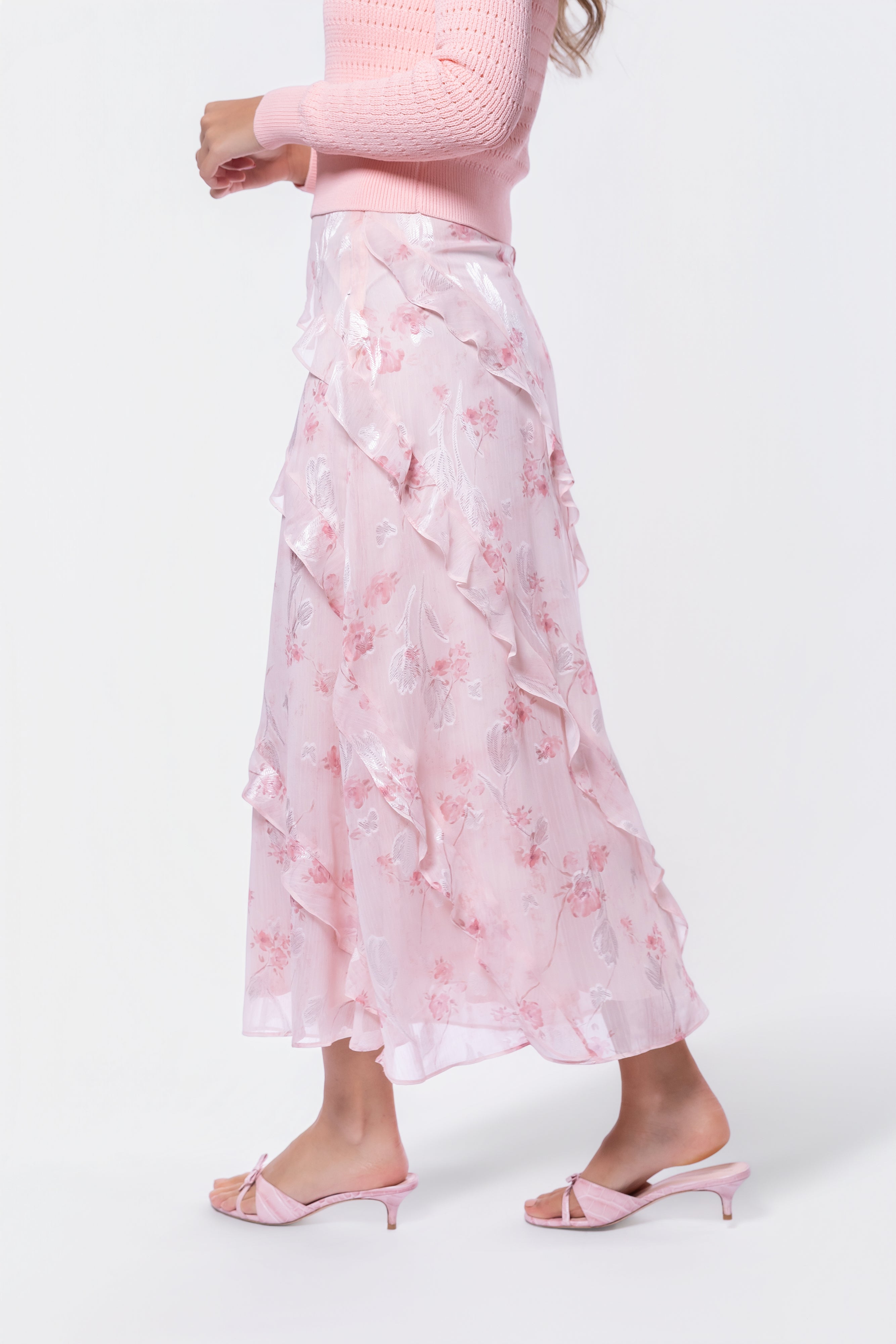 Laurel Skirt (Light Peach Pattern)