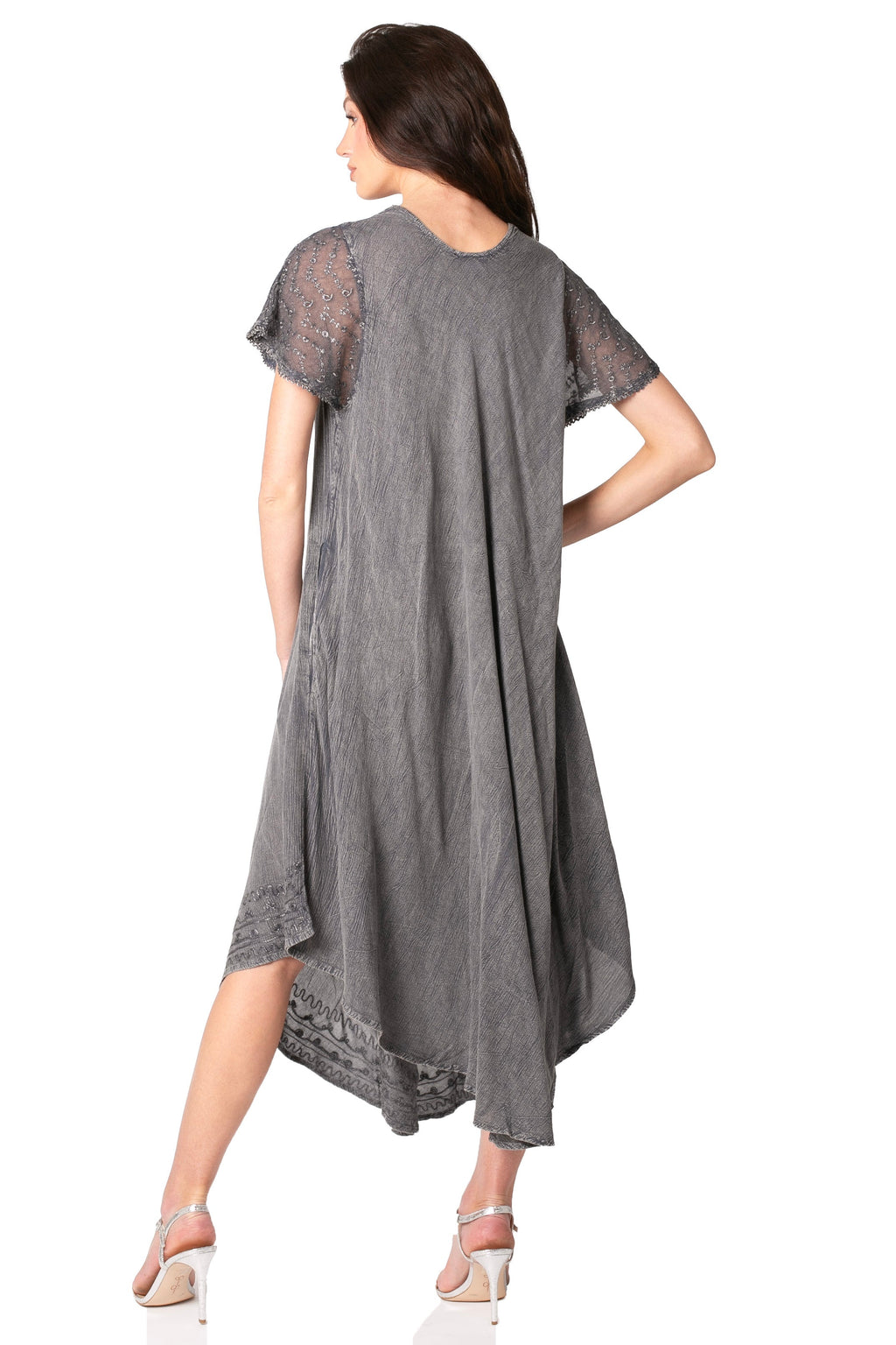 Sakkas Everyday Essentials Cap Sleeve Caftan Dress / Cover Up