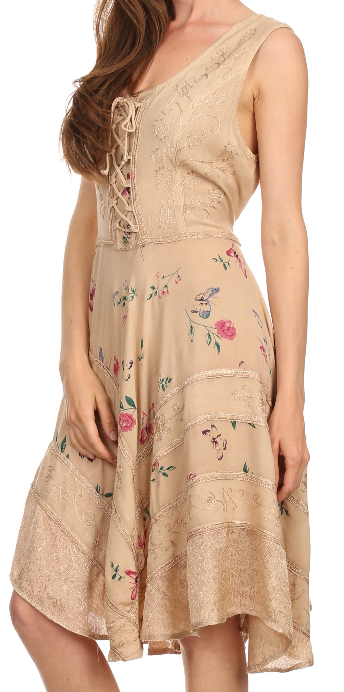 Sakkas Fairy Maiden Corset Style Dress