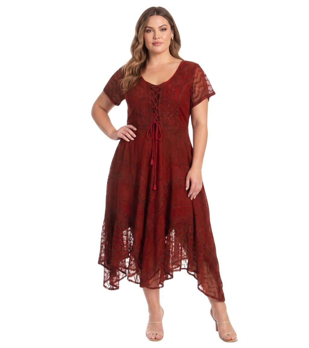 Sakkas Marigold Embroidered Fairy Dress