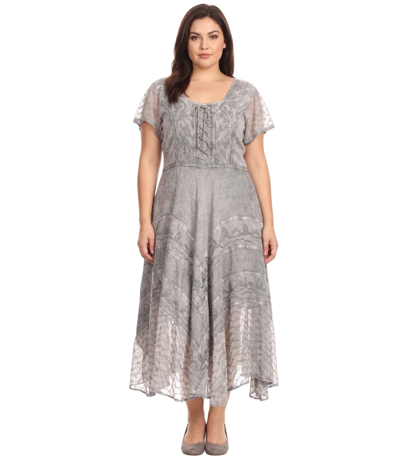 Sakkas Marigold Embroidered Fairy Dress