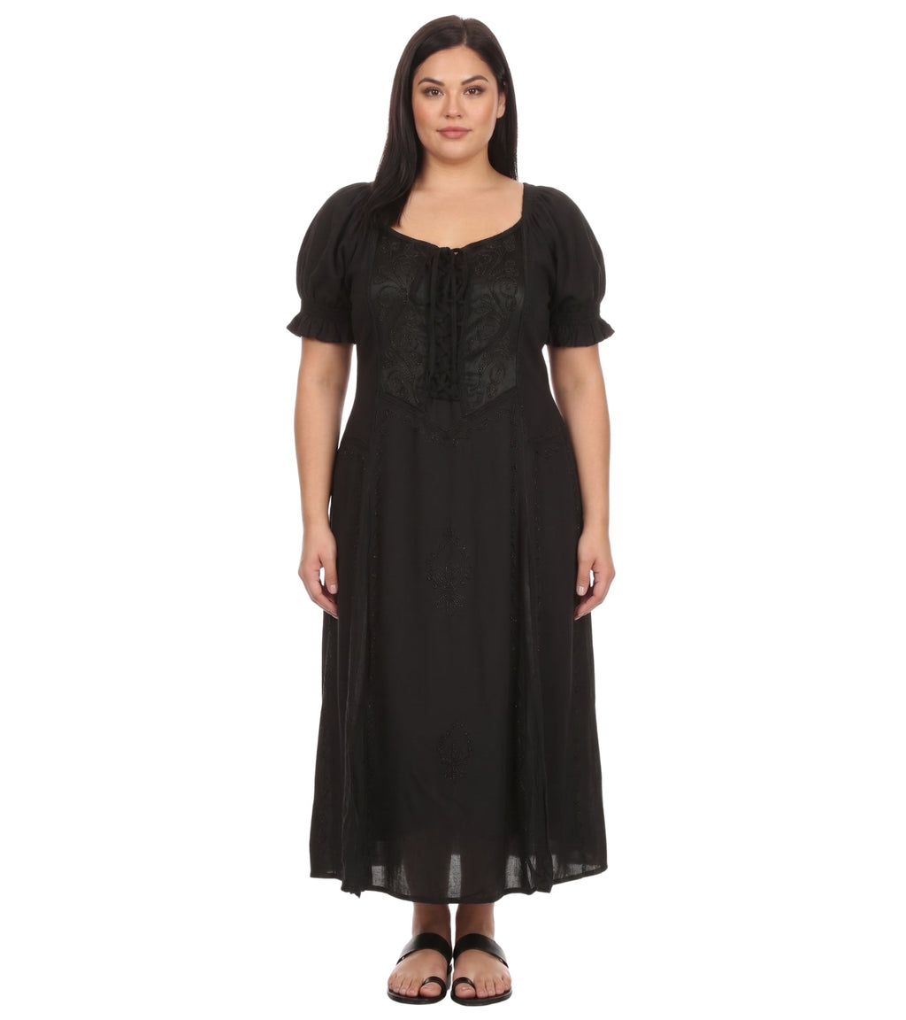 Sakkas Bridget Embroidered Renaissance Dress