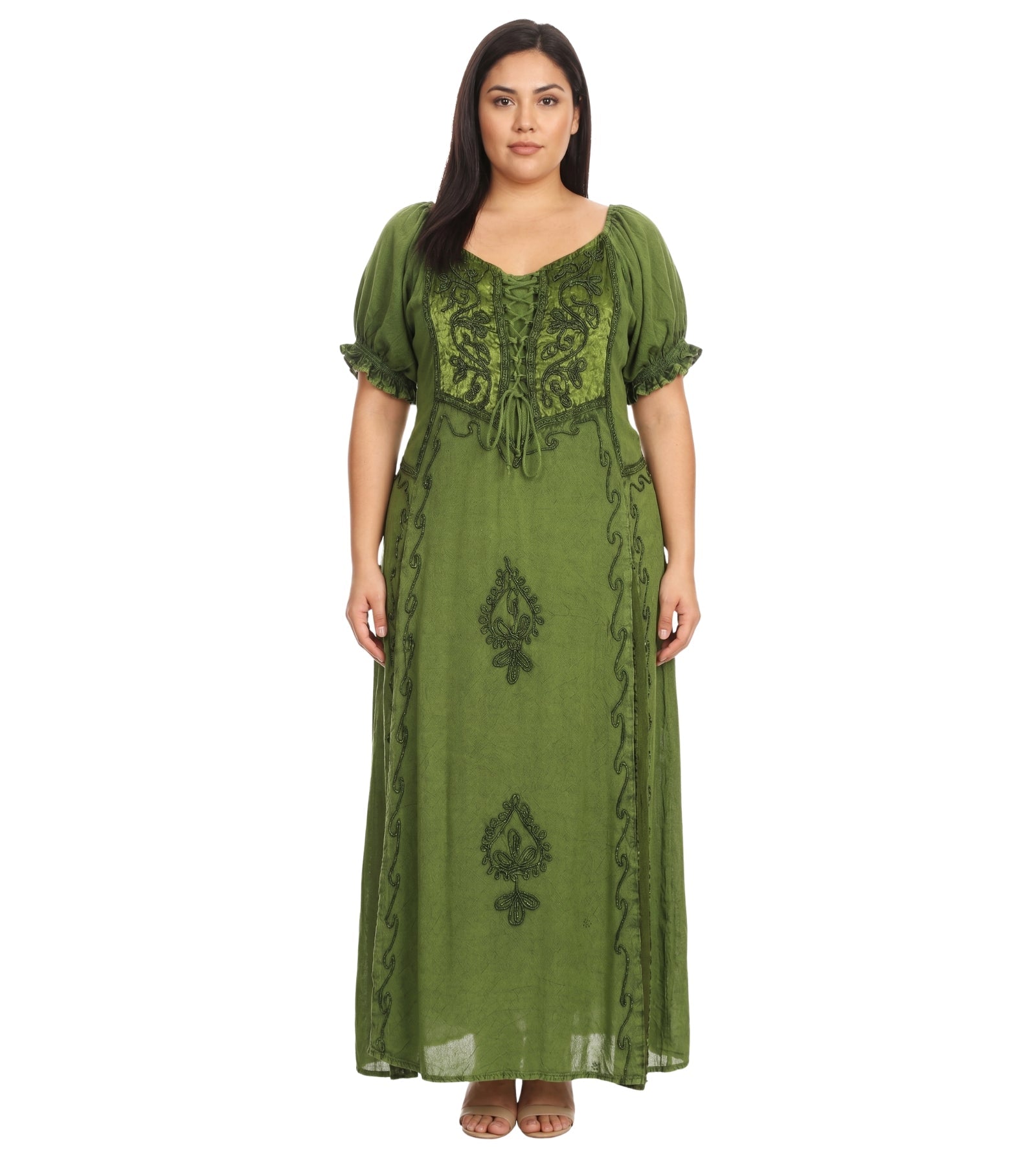 Sakkas Bridget Embroidered Renaissance Dress