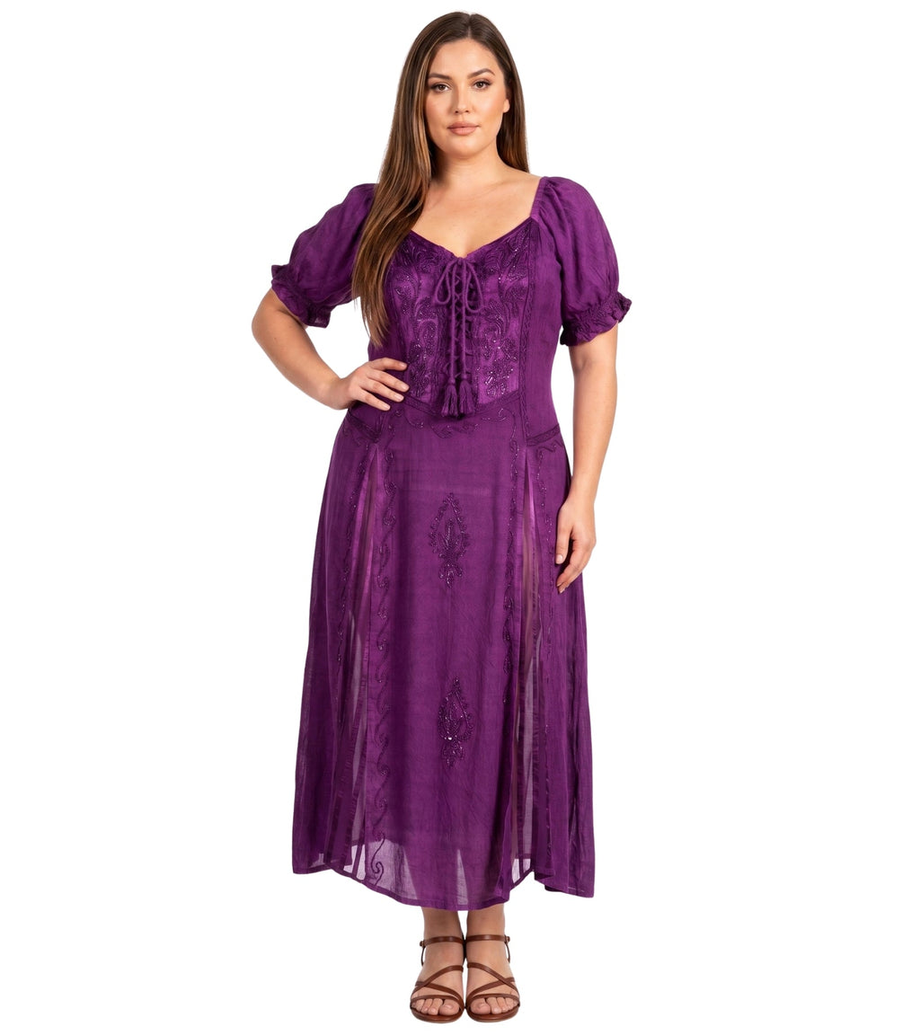 Sakkas Bridget Embroidered Renaissance Dress