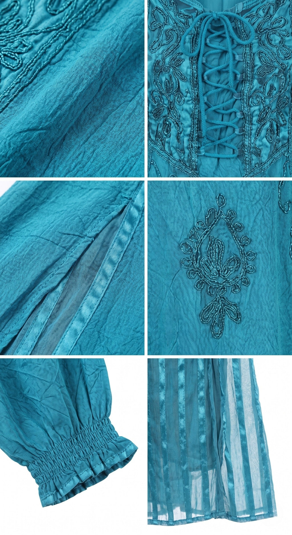 Sakkas Bridget Embroidered Renaissance Dress