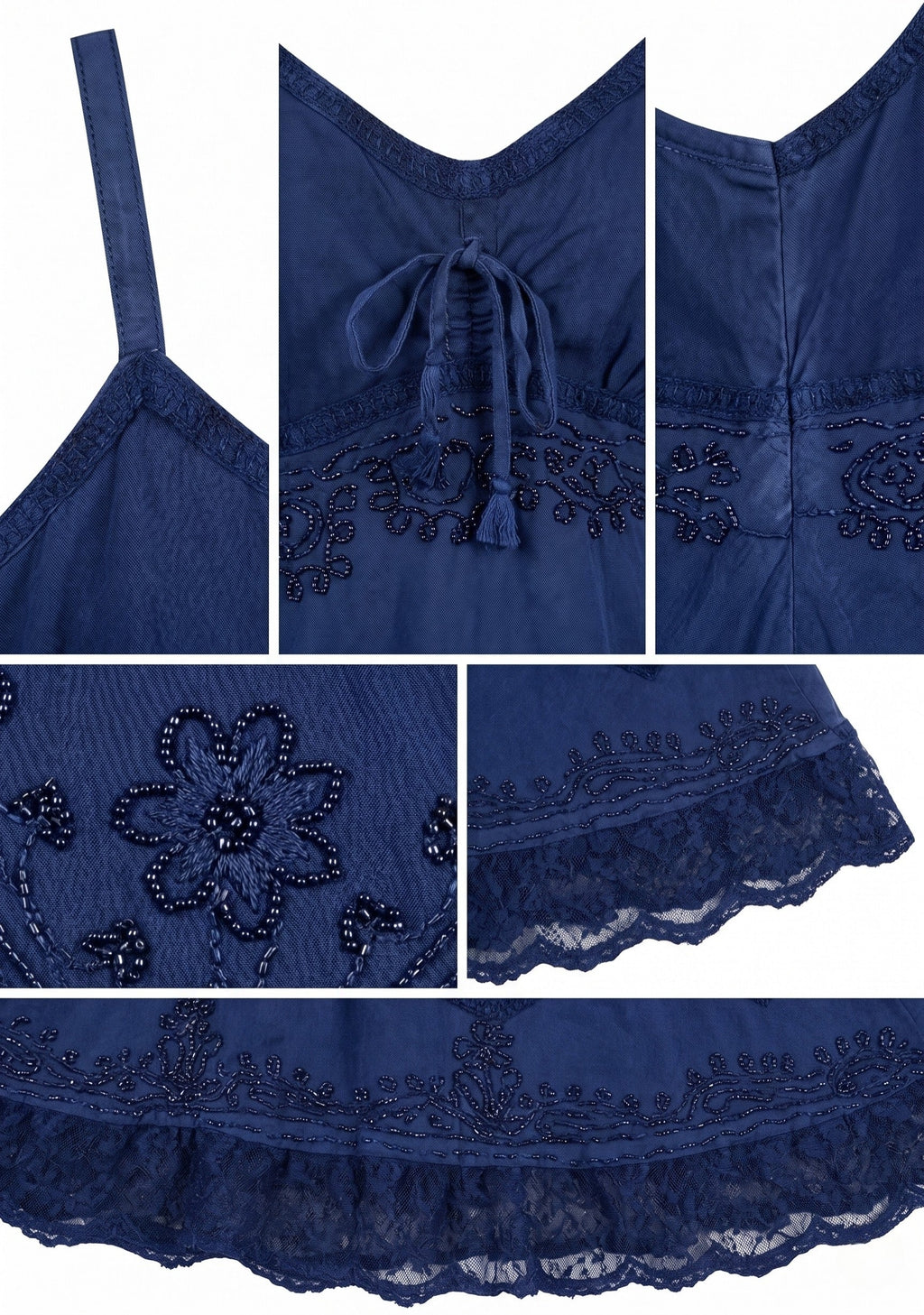 Sakkas Stonewashed Rayon Adjustable Spaghetti Straps Mid Length Dress