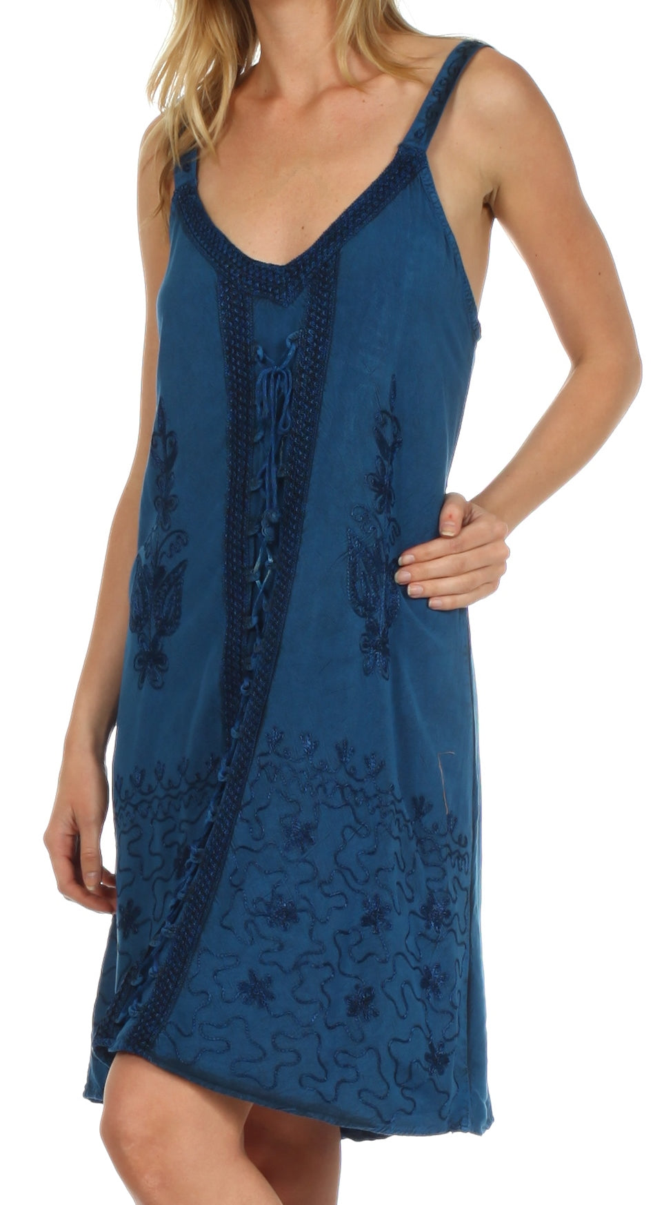 Sakkas Sakkas Jayanti Embroidered Rayon Dress