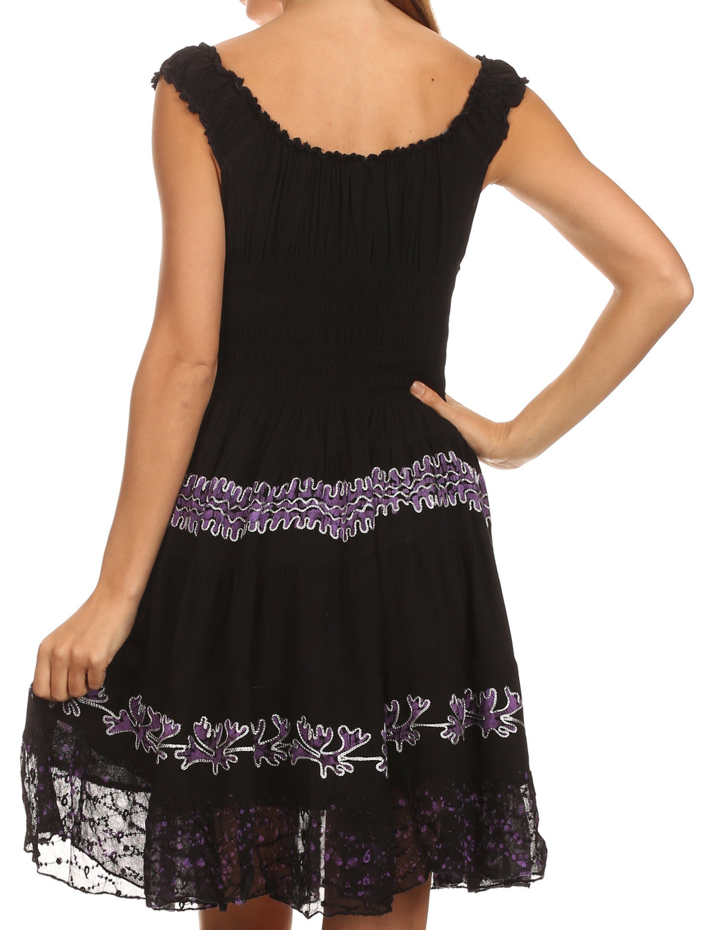 Olivia Gypsy Boho Peasant Batik Dress