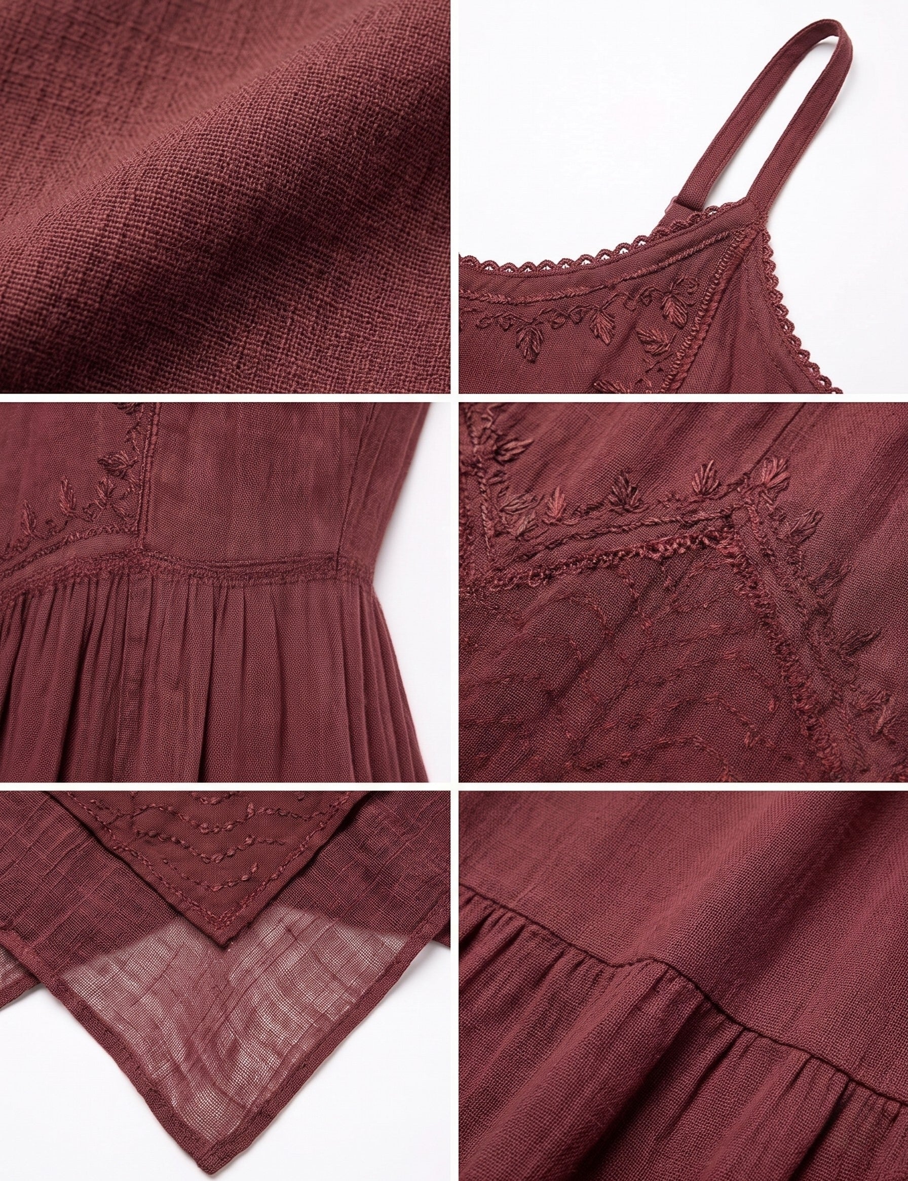 Sakkas Rayon Embroidered Stonewashed Adjustable Spaghetti Straps Long Dress