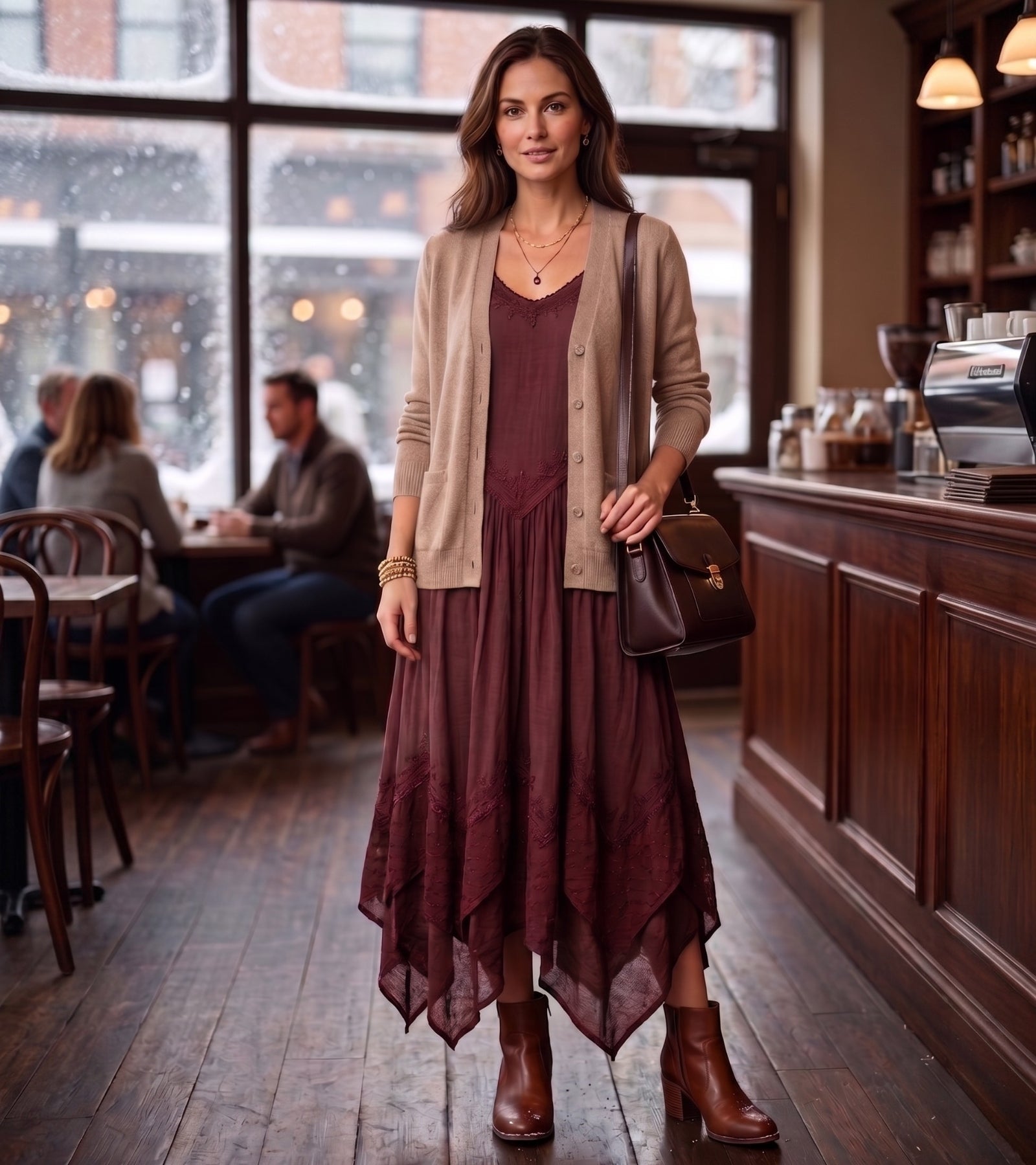 Sakkas Rayon Embroidered Stonewashed Adjustable Spaghetti Straps Long Dress