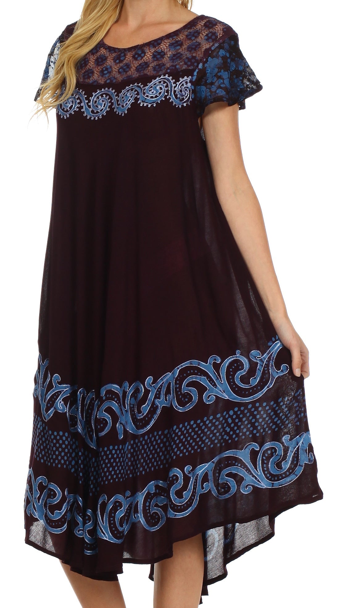 Sakkas Calista Embroidered Caftan Dress