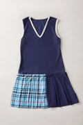 AGGIE BLUE PLAID DRESS