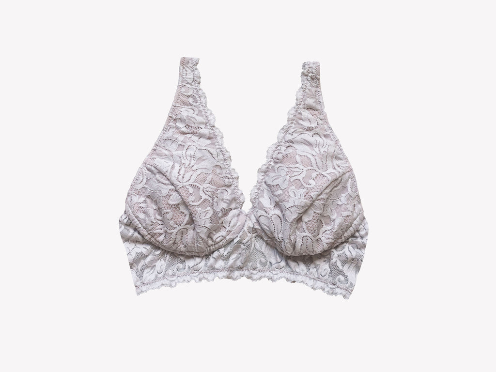 Vela Wireless Bra, Grey / Mauve