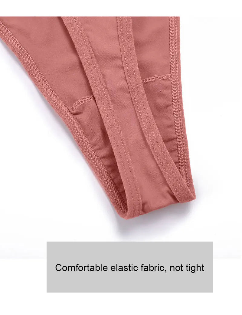 Women's Cotton Thong Sexy Thongs Women's Panties Set Solid Seamless Low Waist Underwear Female Underpants Intimates Lingerie
