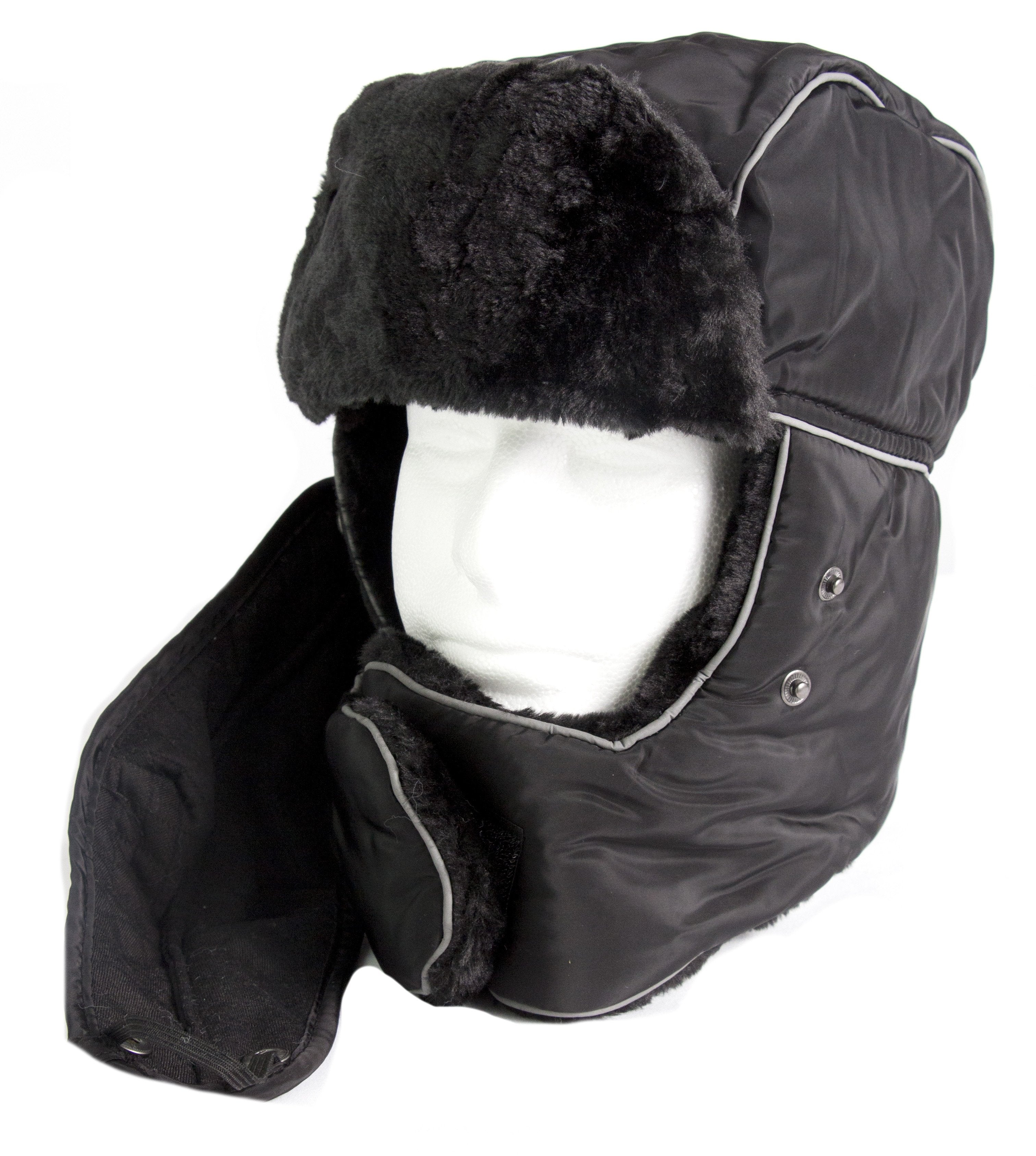 Sakkas Alex Ushanka Trapper Hat Removable Mask Faux Fur Winter Aviator Russian Hat, Windproof Cold Weather for Men & Women