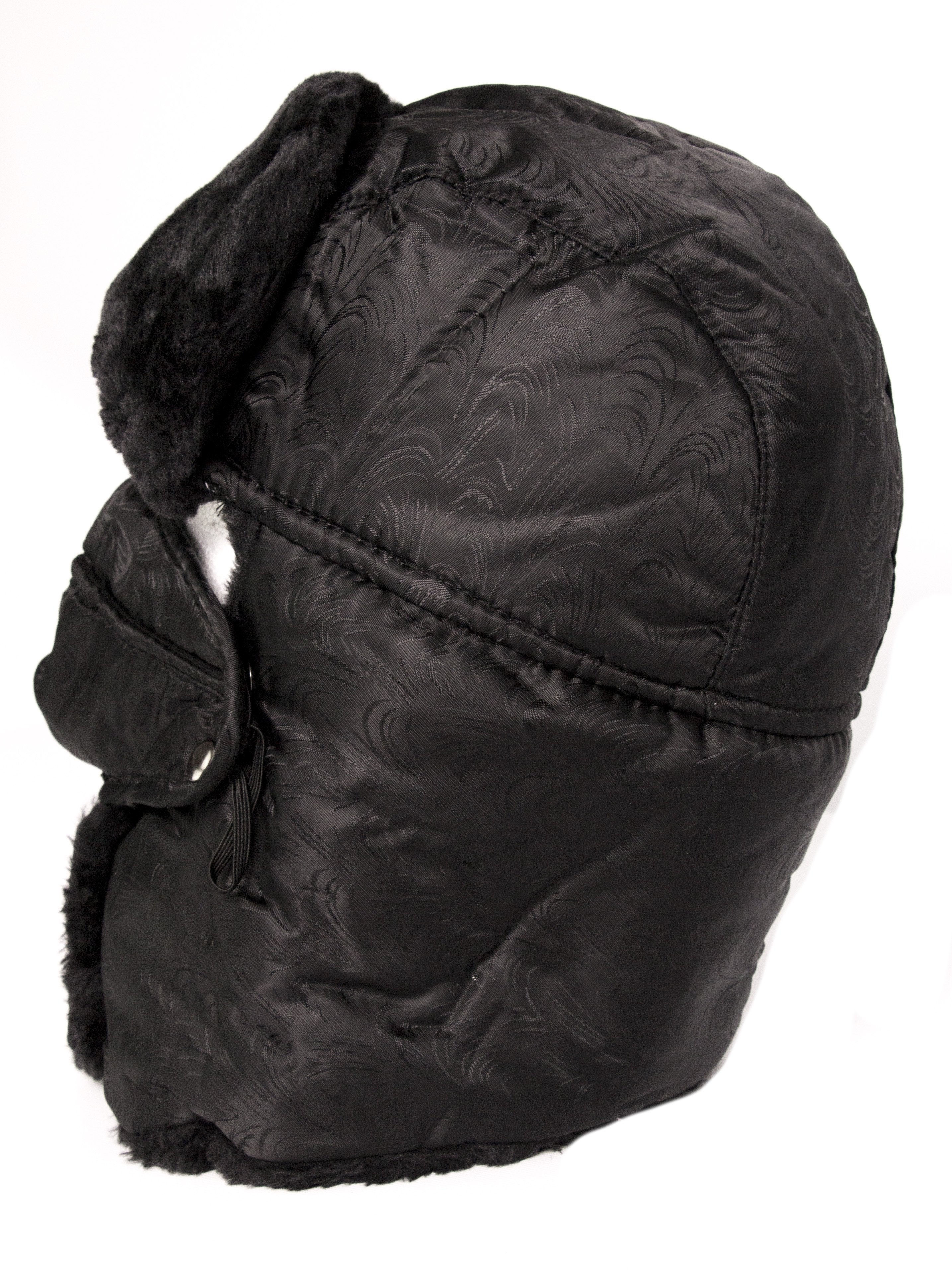 Sakkas Alex Ushanka Trapper Hat Removable Mask Faux Fur Winter Aviator Russian Hat, Windproof Cold Weather for Men & Women