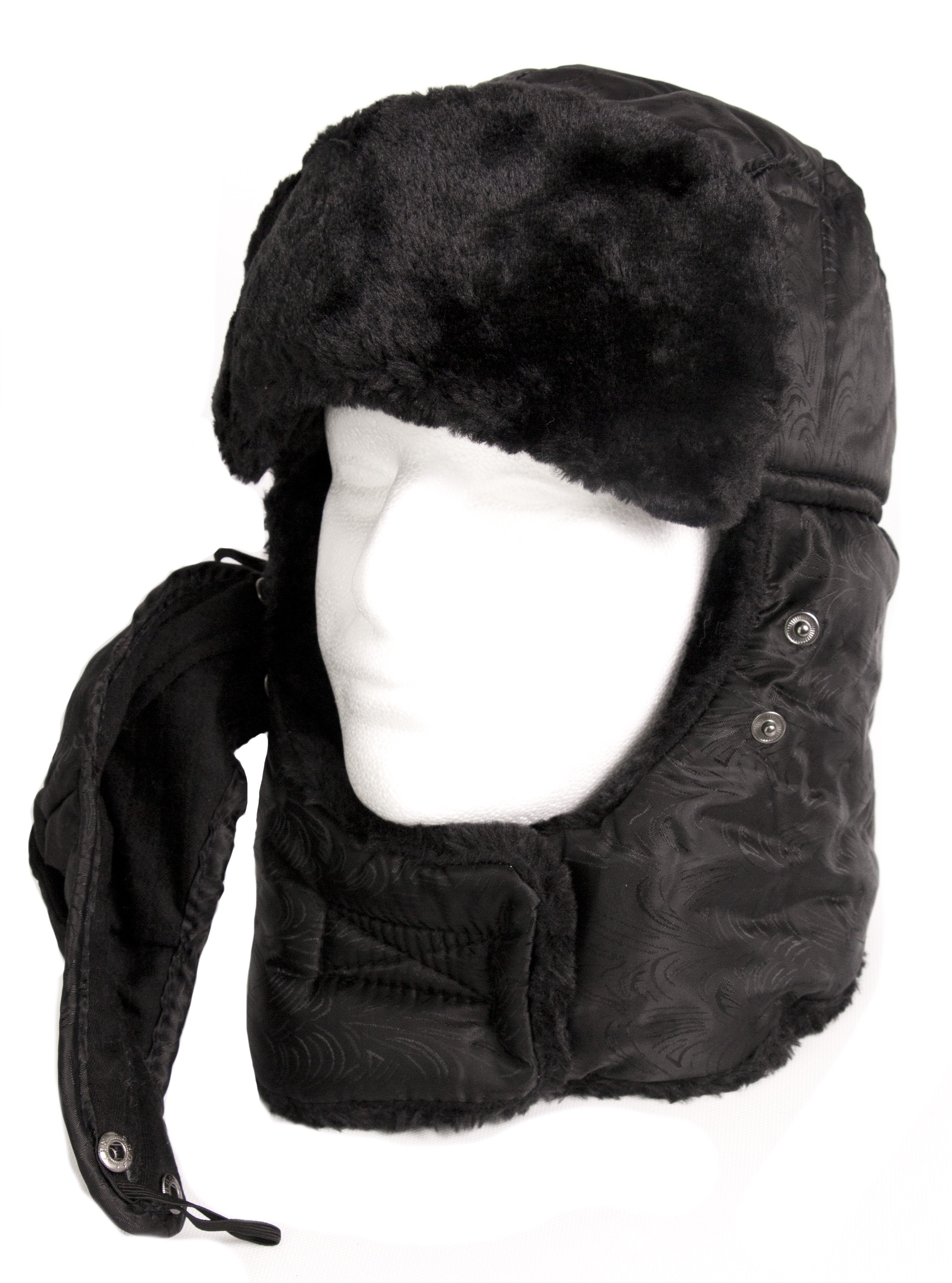 Sakkas Alex Ushanka Trapper Hat Removable Mask Faux Fur Winter Aviator Russian Hat, Windproof Cold Weather for Men & Women