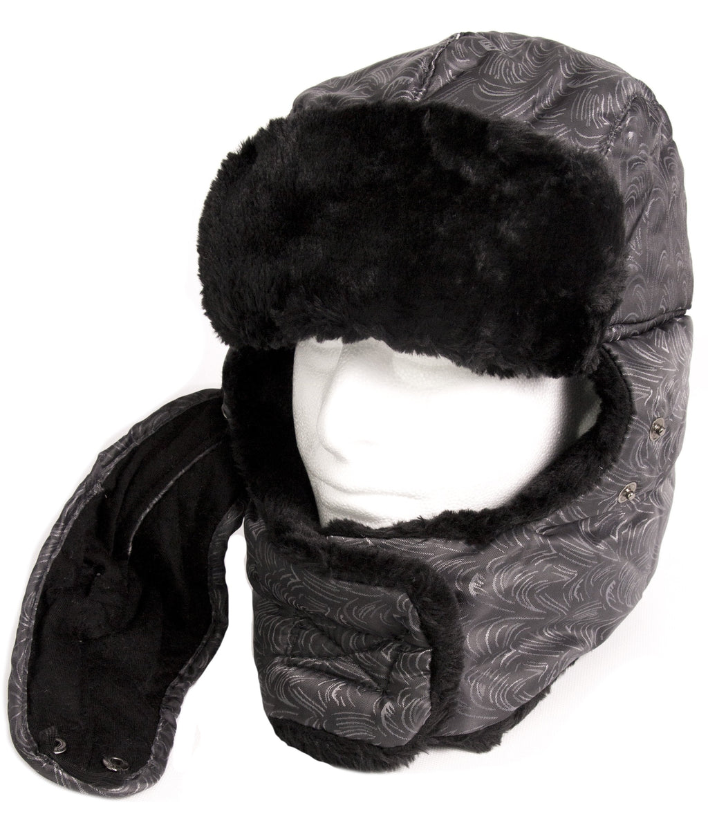 Sakkas Alex Ushanka Trapper Hat Removable Mask Faux Fur Winter Aviator Russian Hat, Windproof Cold Weather for Men & Women