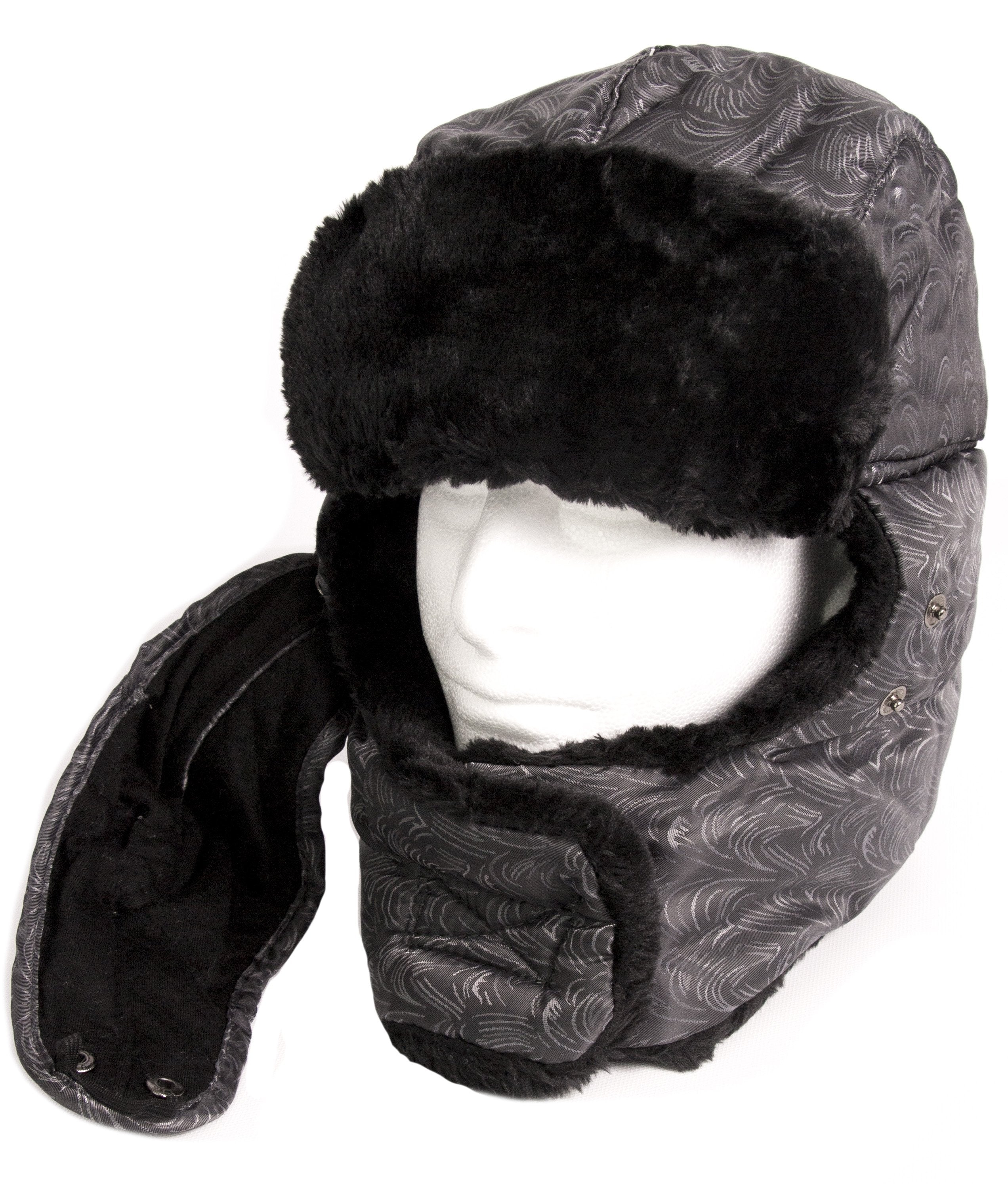 Sakkas Alex Ushanka Trapper Hat Removable Mask Faux Fur Winter Aviator Russian Hat, Windproof Cold Weather for Men & Women
