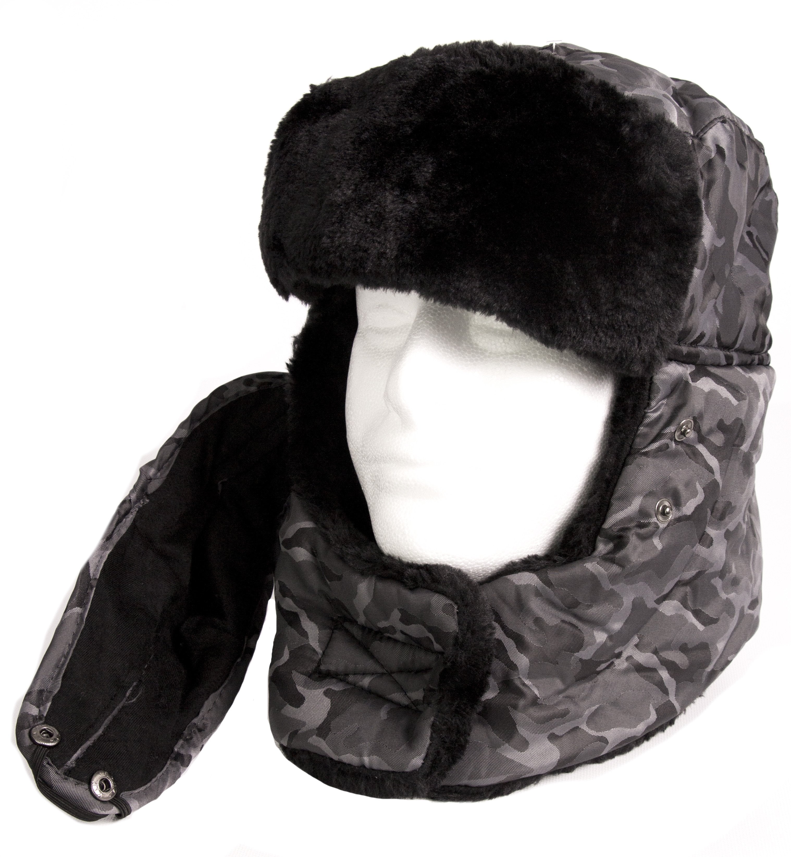 Sakkas Alex Ushanka Trapper Hat Removable Mask Faux Fur Winter Aviator Russian Hat, Windproof Cold Weather for Men & Women