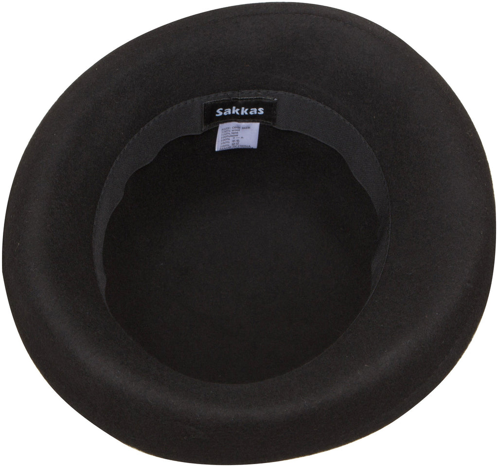 Sakkas Bobbi Vintage Style Wool Cloche Bell Derby Hat