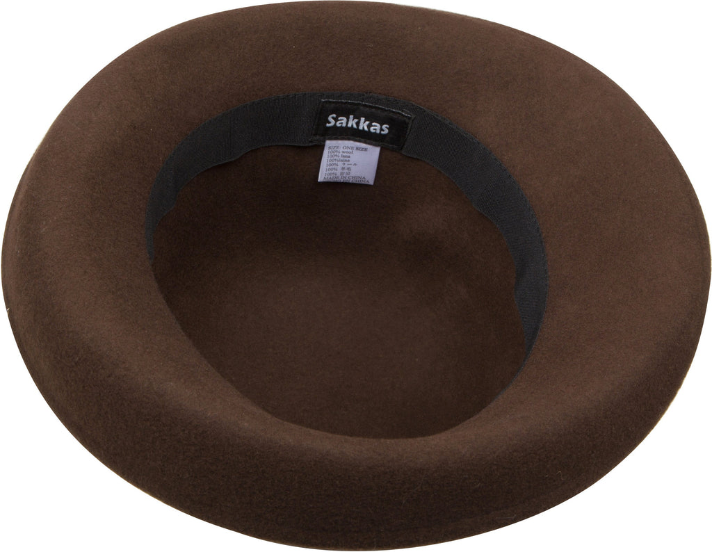 Sakkas Bobbi Vintage Style Wool Cloche Bell Derby Hat