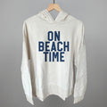 On Beach Time Block Letters