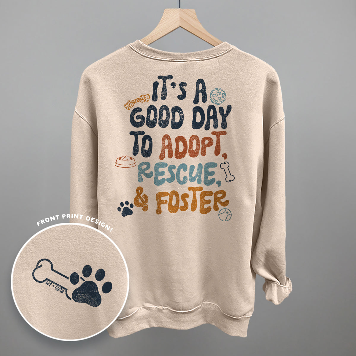 Adopt, Rescue, & Foster (Back Print)