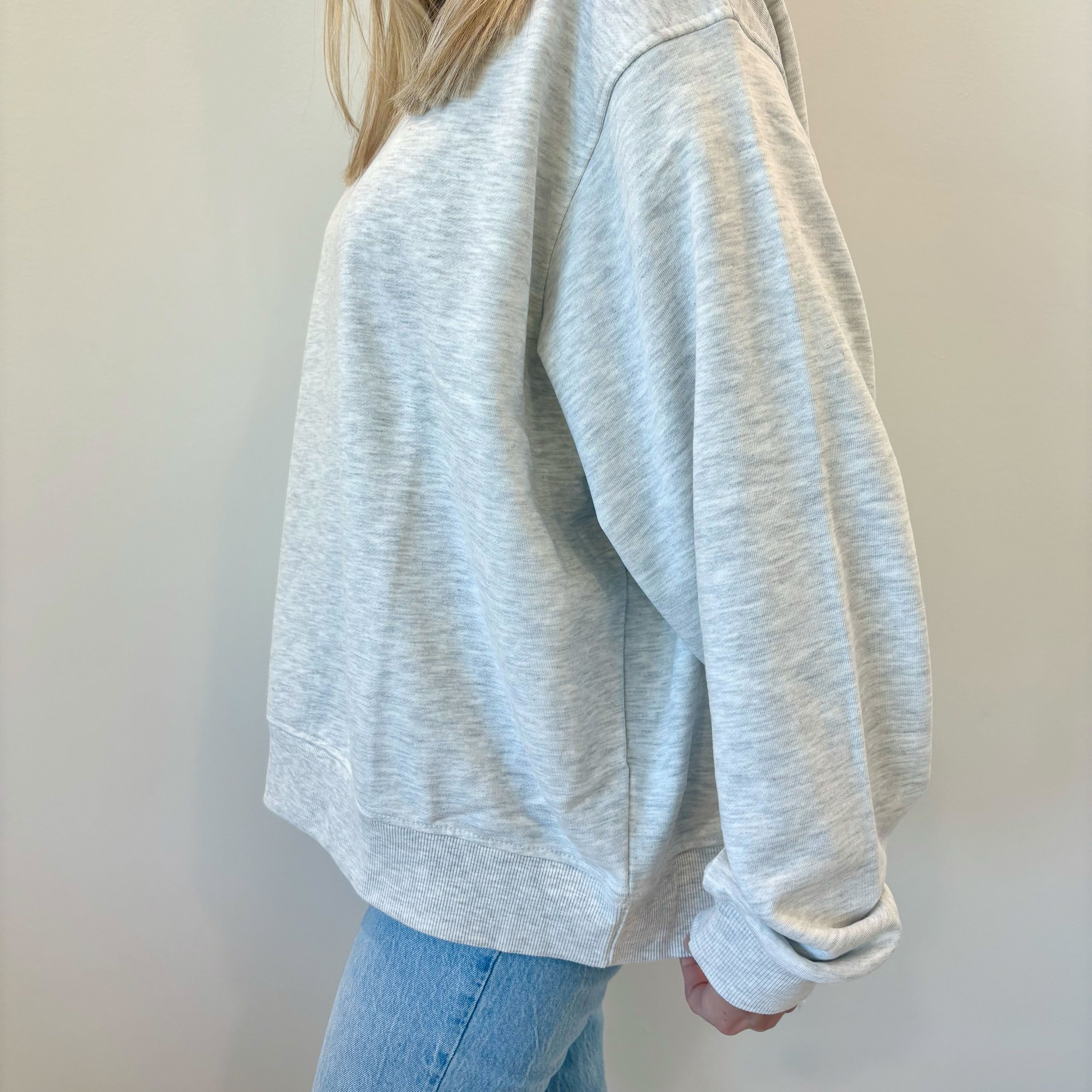 Ash Oversized French Terry Mockneck