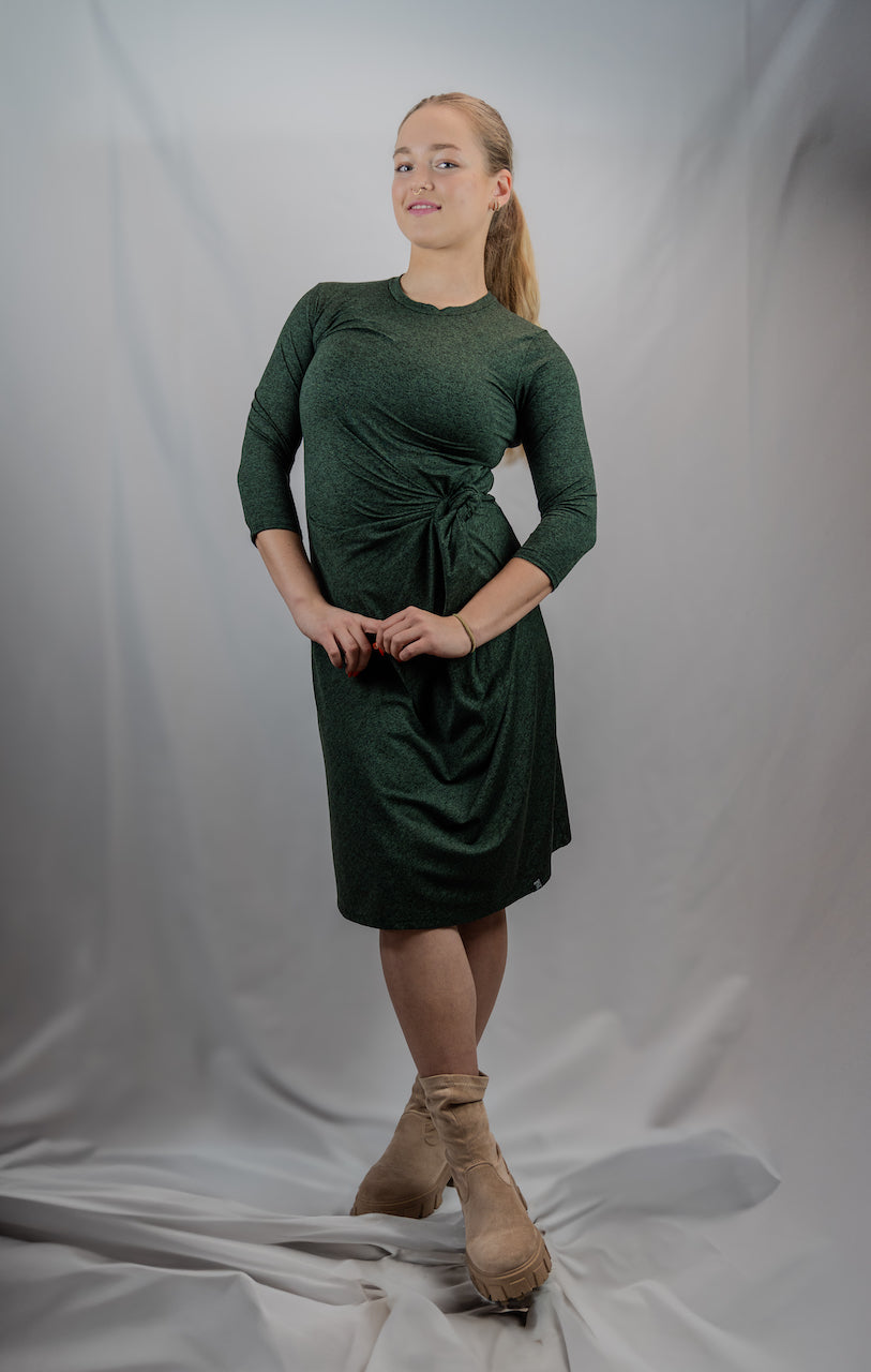 Knot Dress - Forest Green