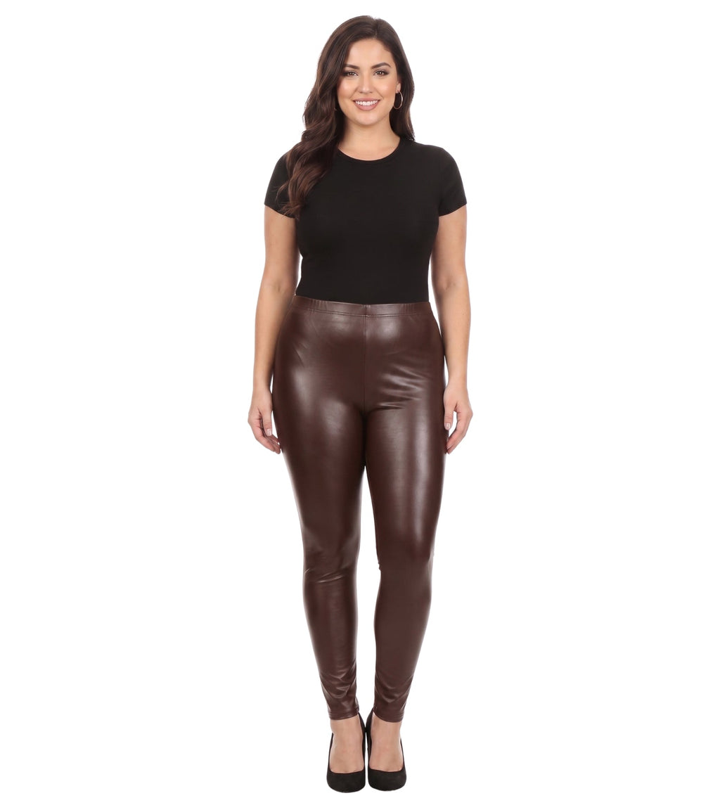 Sakkas Footless Ultra Slim Fit Matte Liquid Wet Look Leggings