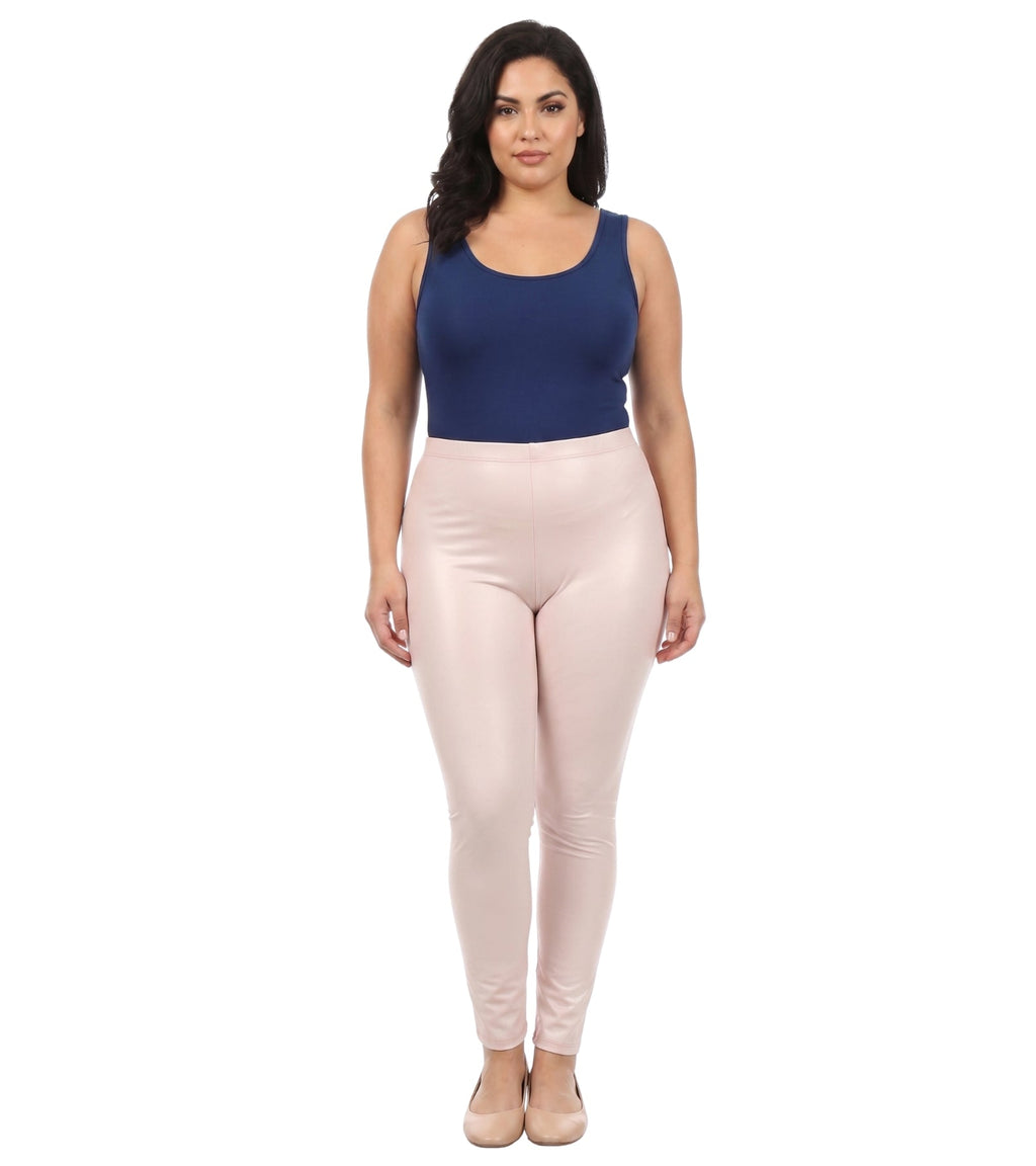 Sakkas Footless Ultra Slim Fit Matte Liquid Wet Look Leggings