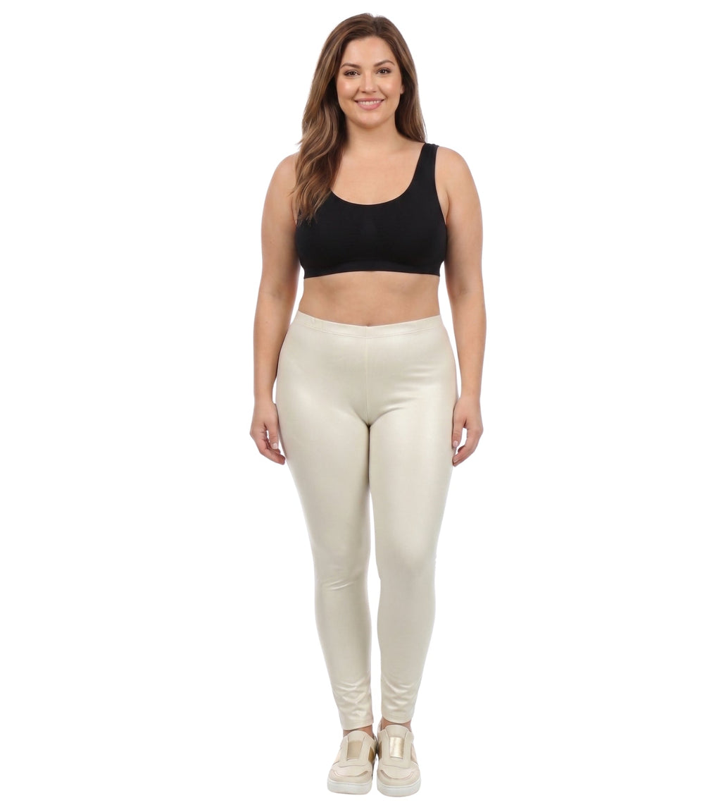 Sakkas Footless Ultra Slim Fit Matte Liquid Wet Look Leggings