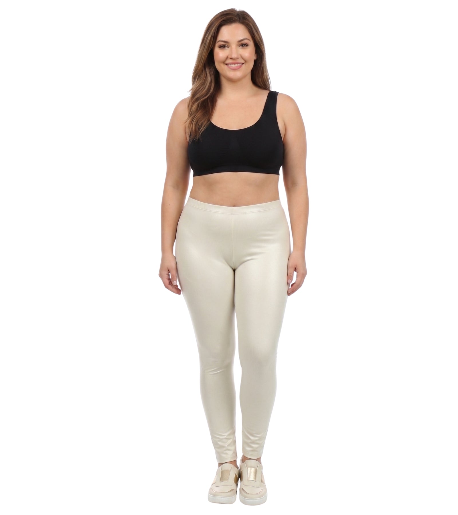 Sakkas Footless Ultra Slim Fit Matte Liquid Wet Look Leggings