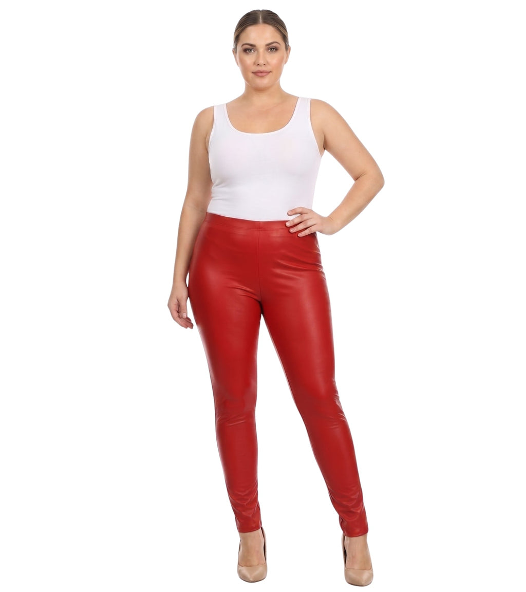 Sakkas Footless Ultra Slim Fit Matte Liquid Wet Look Leggings
