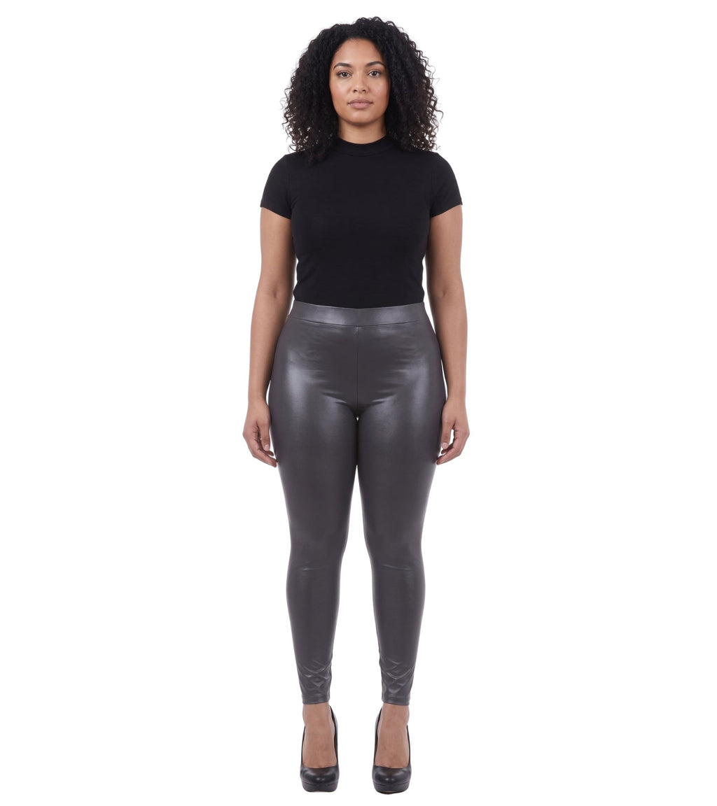 Sakkas Footless Ultra Slim Fit Matte Liquid Wet Look Leggings