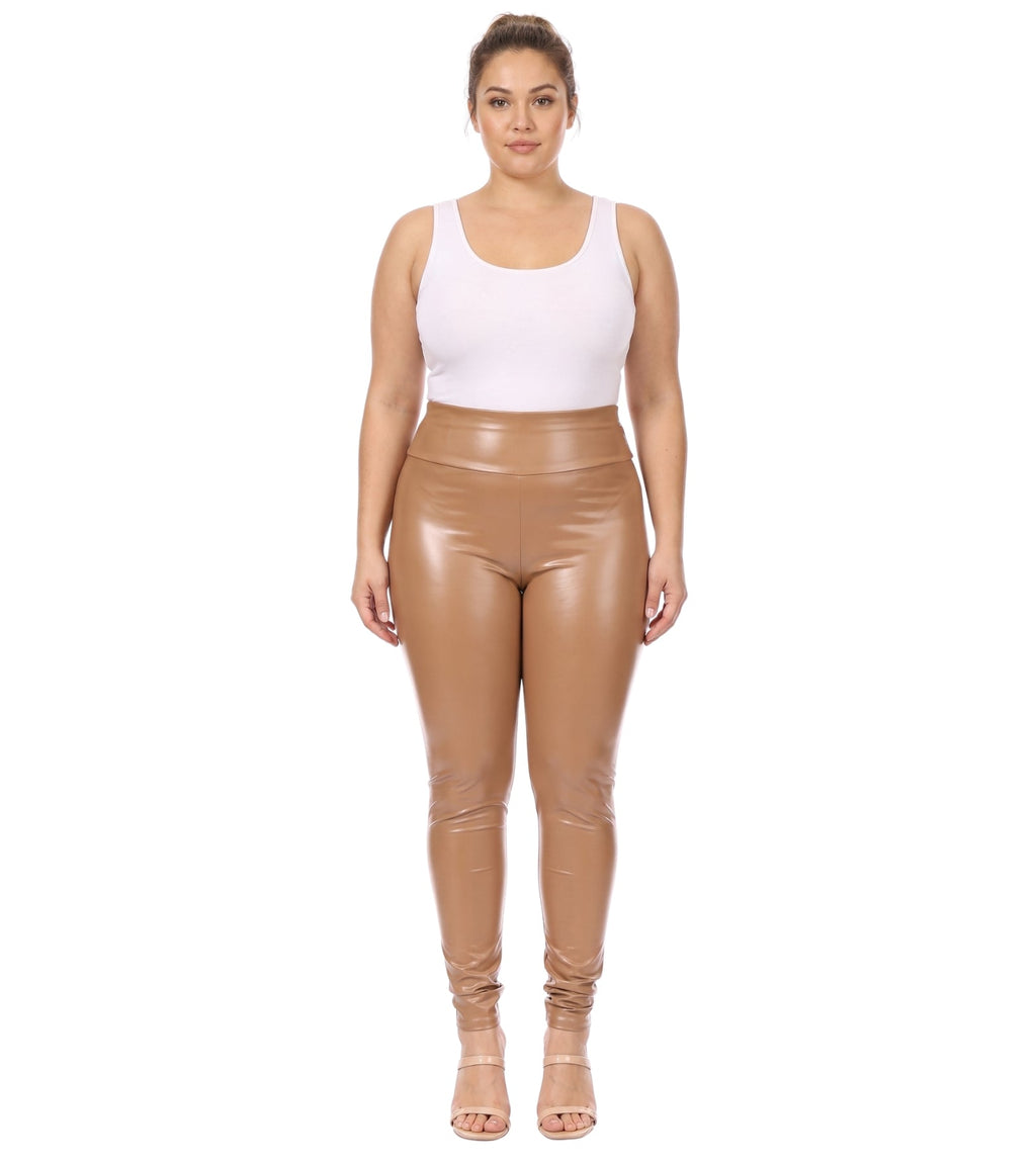 Sakkas Matte Liquid High Waist Stretch Leggings - Made in USA
