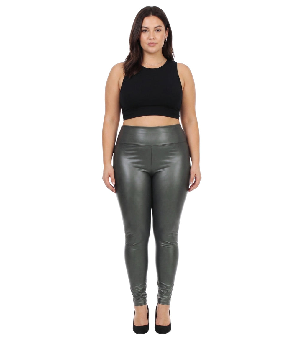 Sakkas Matte Liquid High Waist Stretch Leggings - Made in USA