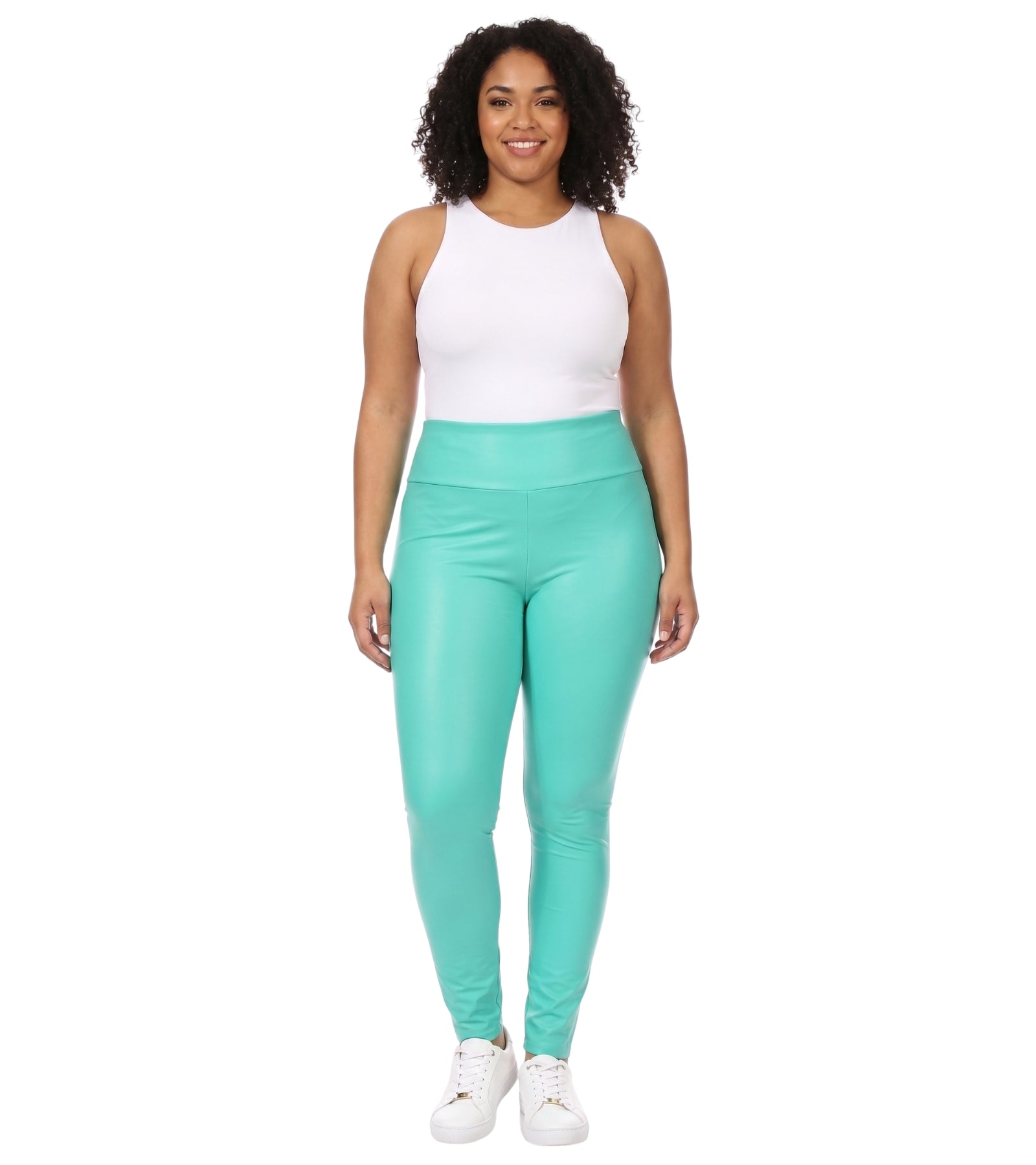 Sakkas Matte Liquid High Waist Stretch Leggings - Made in USA
