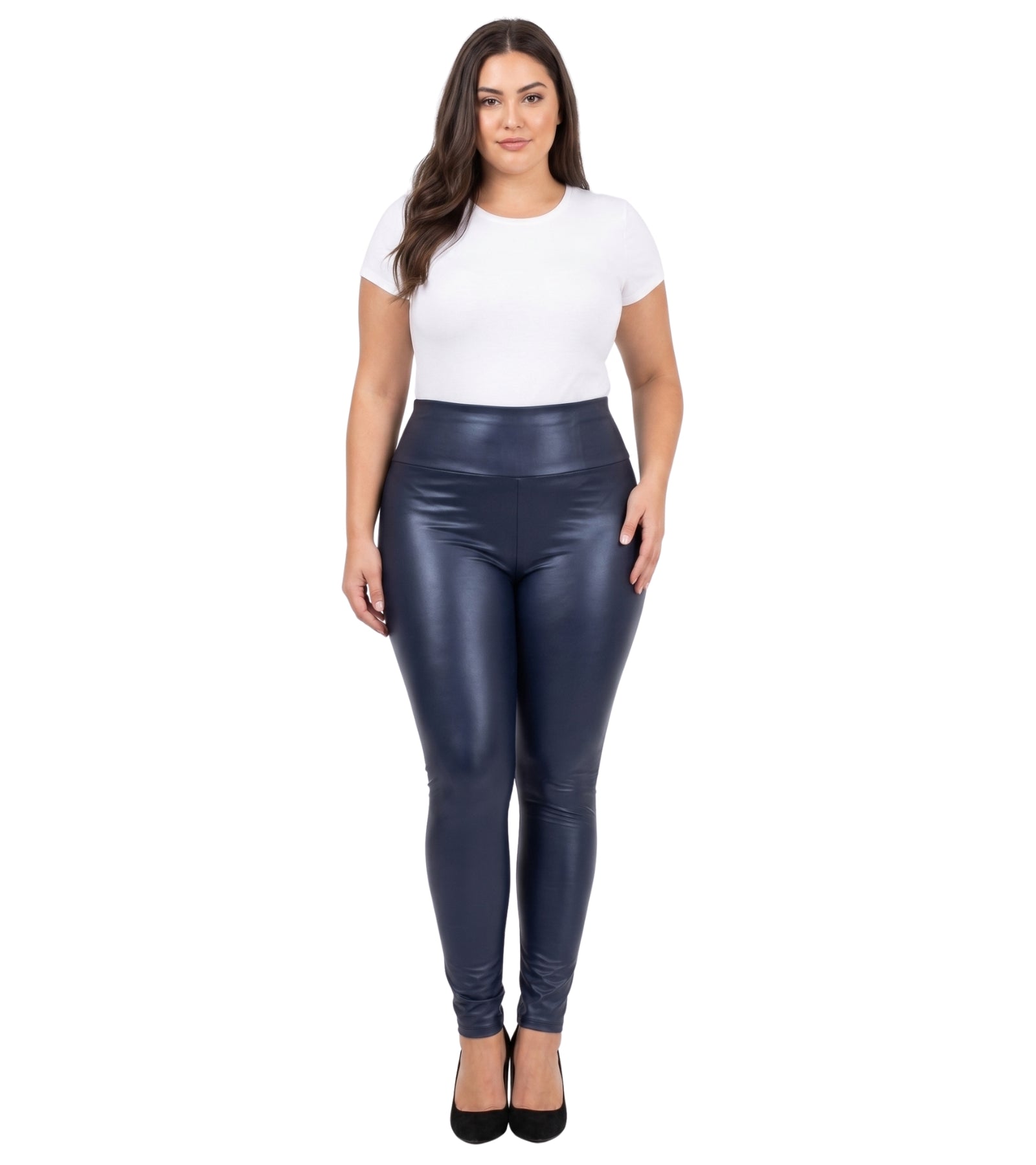 Sakkas Matte Liquid High Waist Stretch Leggings - Made in USA