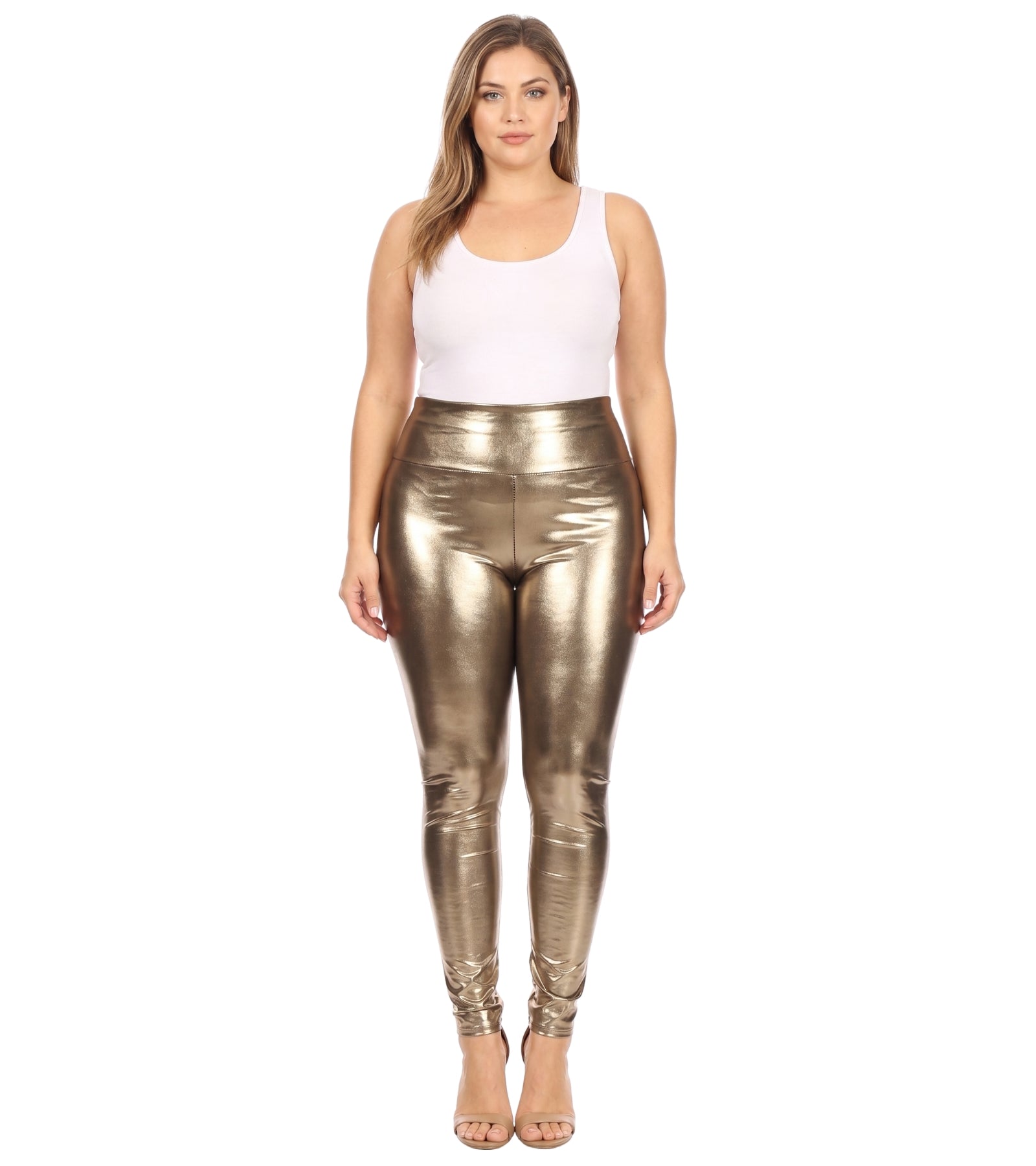 Sakkas Matte Liquid High Waist Stretch Leggings - Made in USA