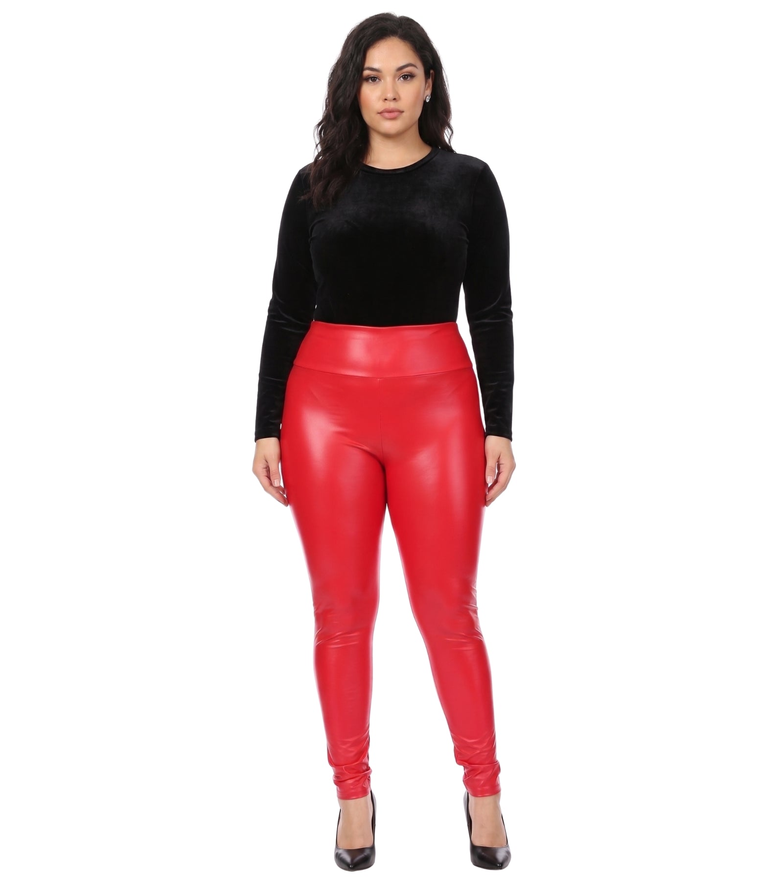 Sakkas Matte Liquid High Waist Stretch Leggings - Made in USA