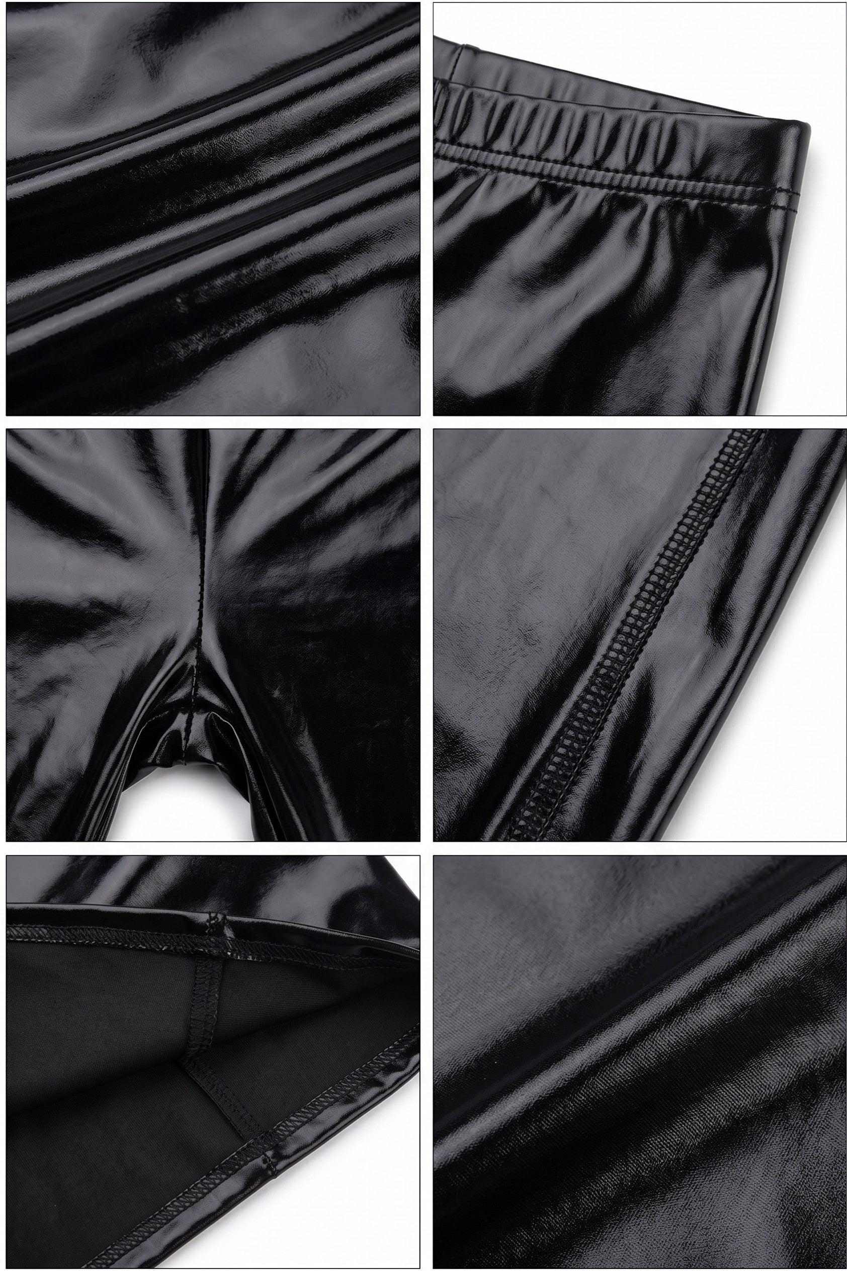 Sakkas Footless Liquid Wet Look Shiny Metallic Stretch Leggings